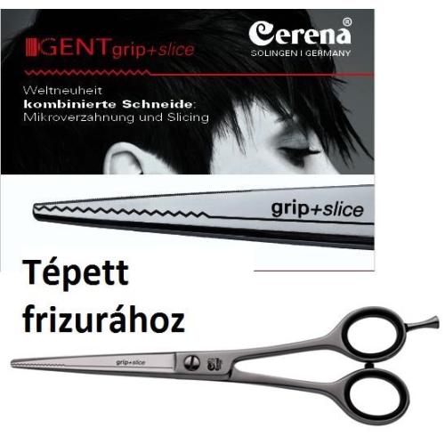 Grip+Silc Cerena Solingen Kombinált élű hajvágó olló tépett hatáshoz 7.5